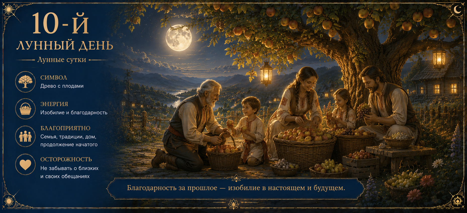 10-й лунный день — день рода, изобилия и благодарности