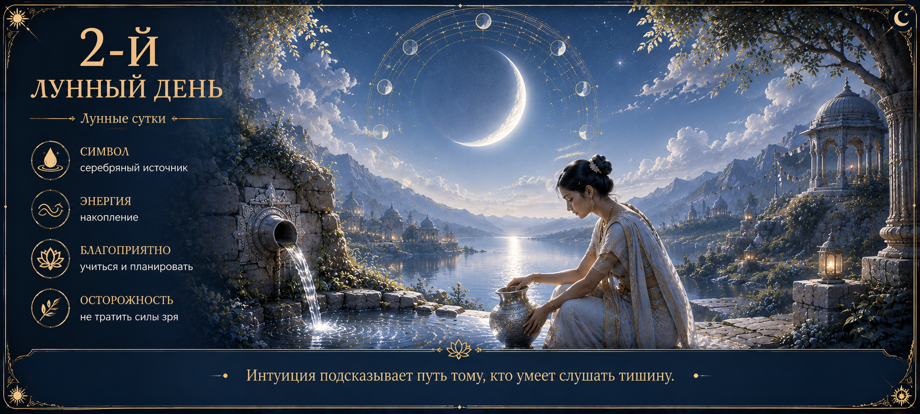 2-й лунный день — накопление, выбор и первые шаги