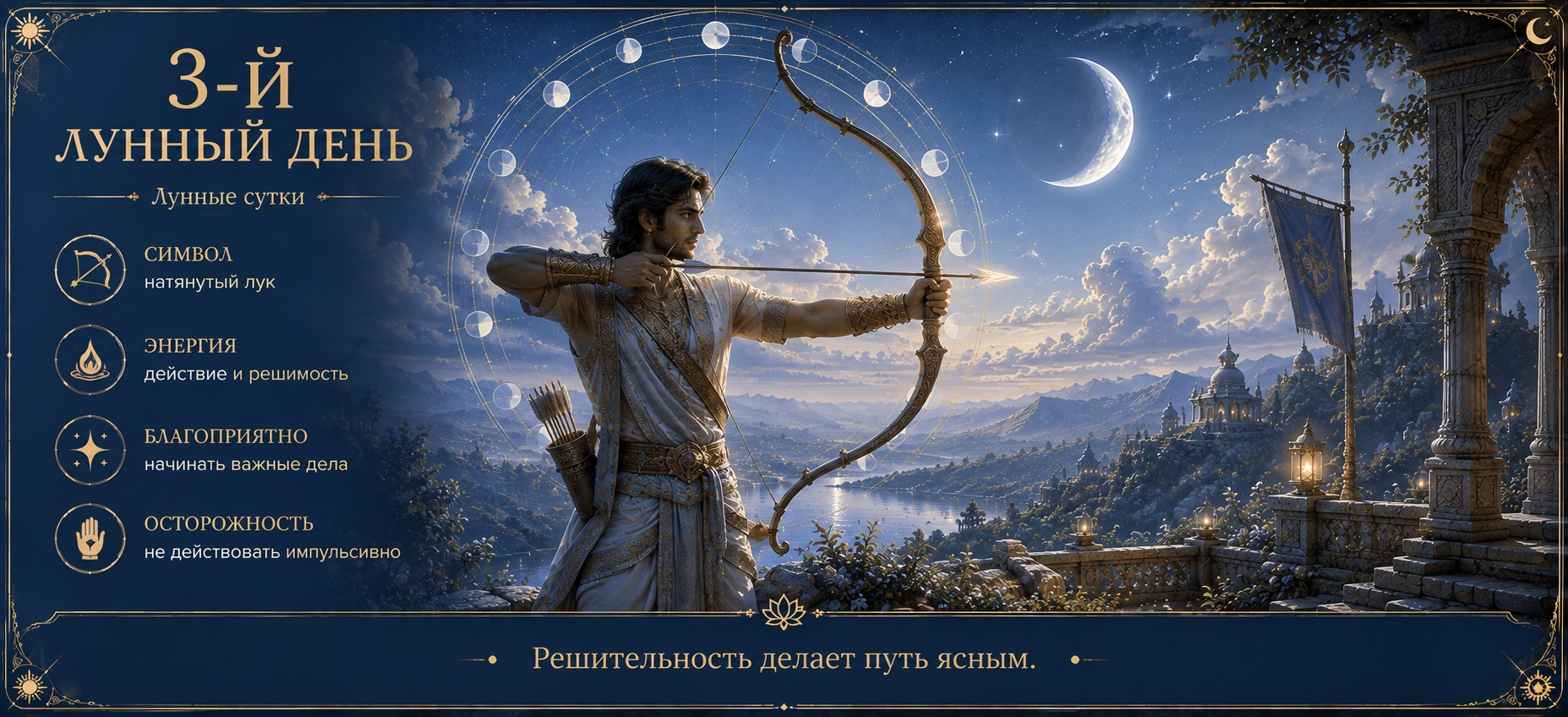 3-й лунный день — активность, решительность и движение вперёд