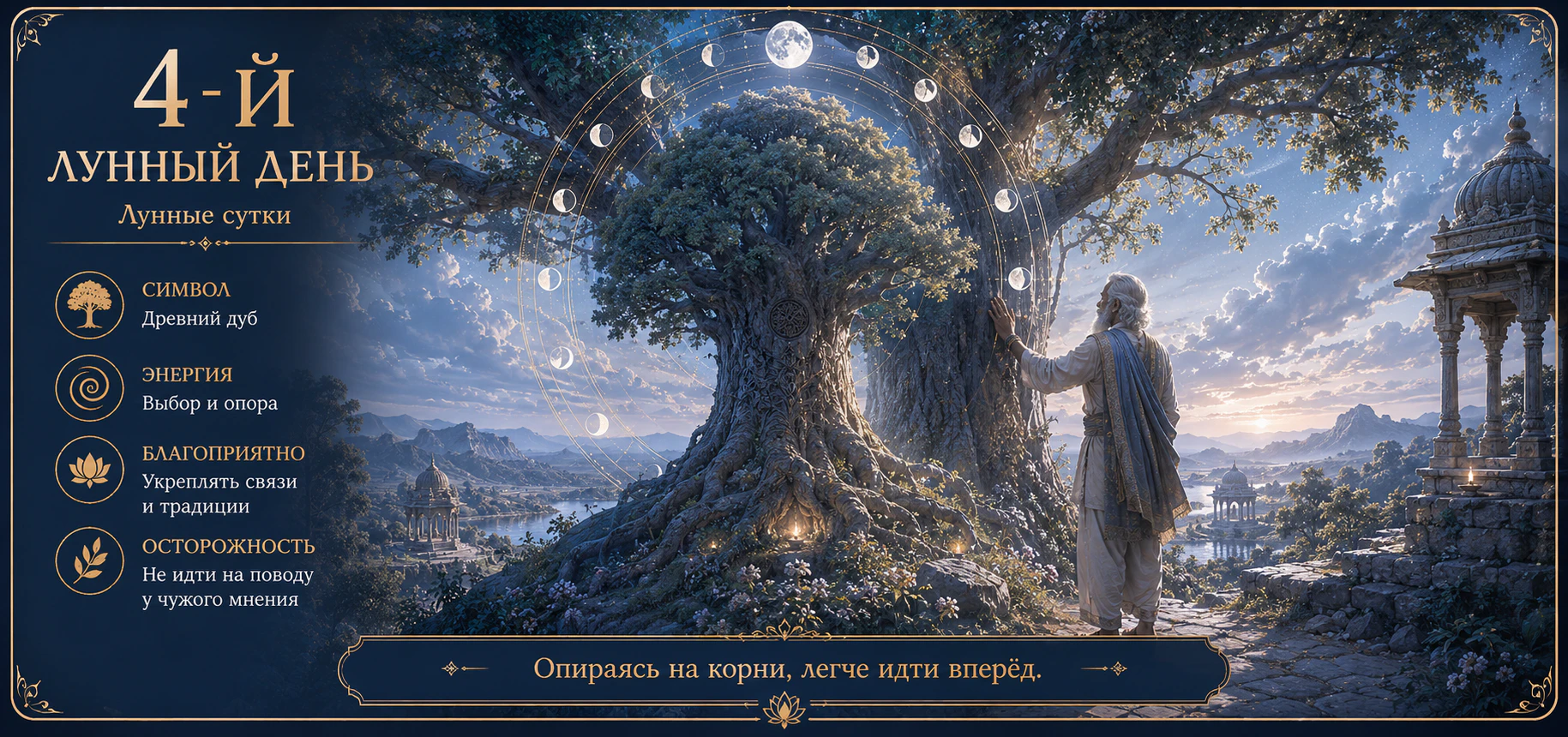 4-й лунный день — выбор, корни и осознанное направление