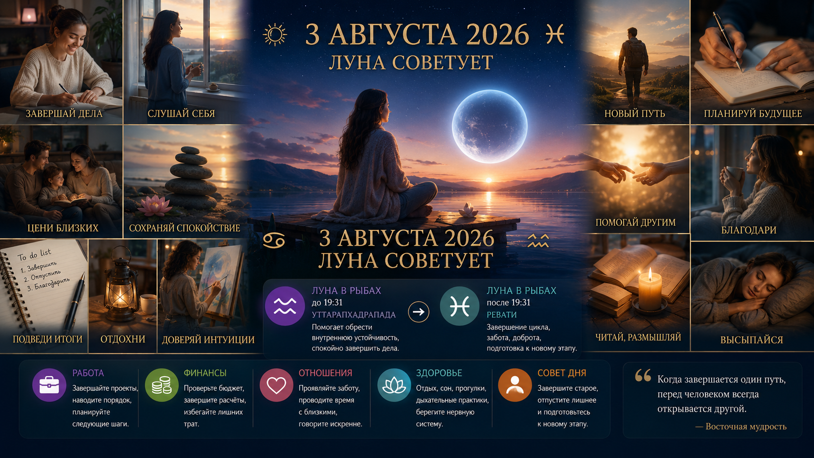 Лунный прогноз на 3 августа 2026 года