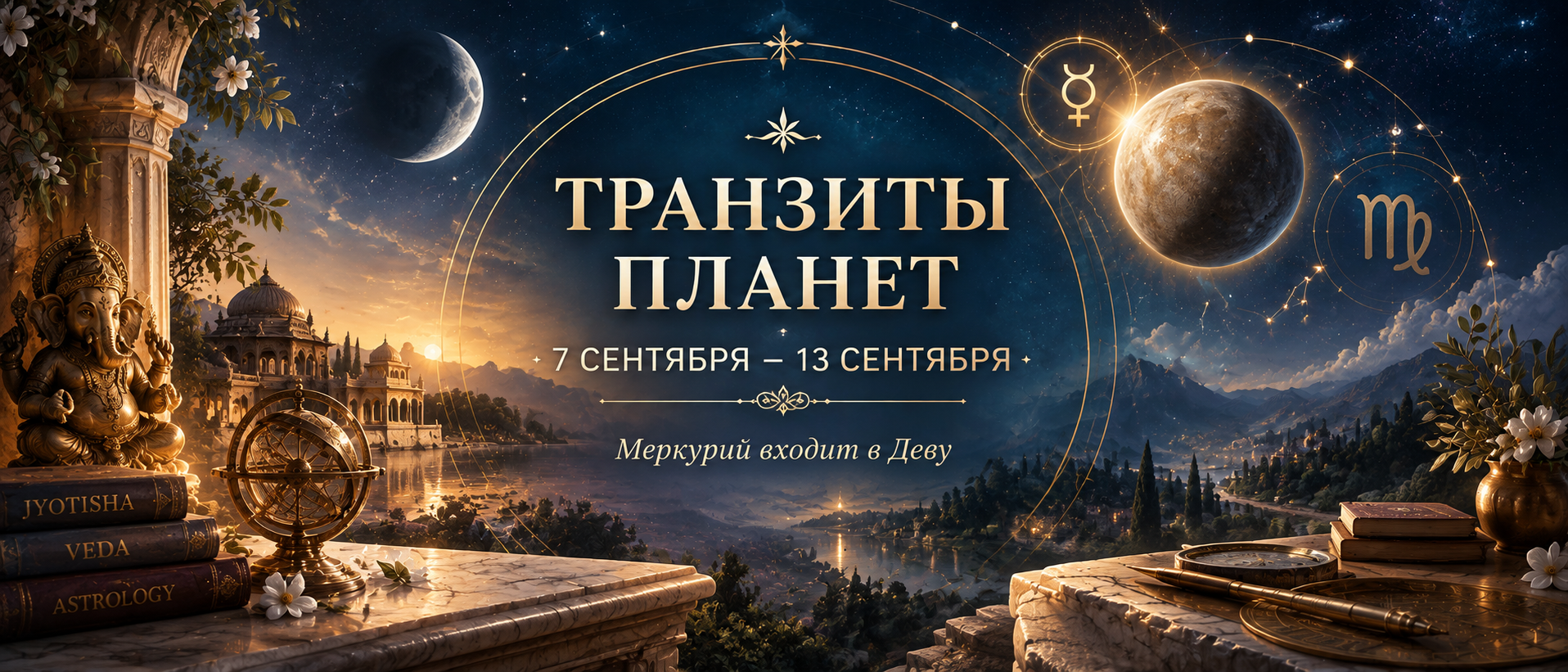 Транзиты планет с 7 по 13 сентября 2026 года: Меркурий входит в Деву
