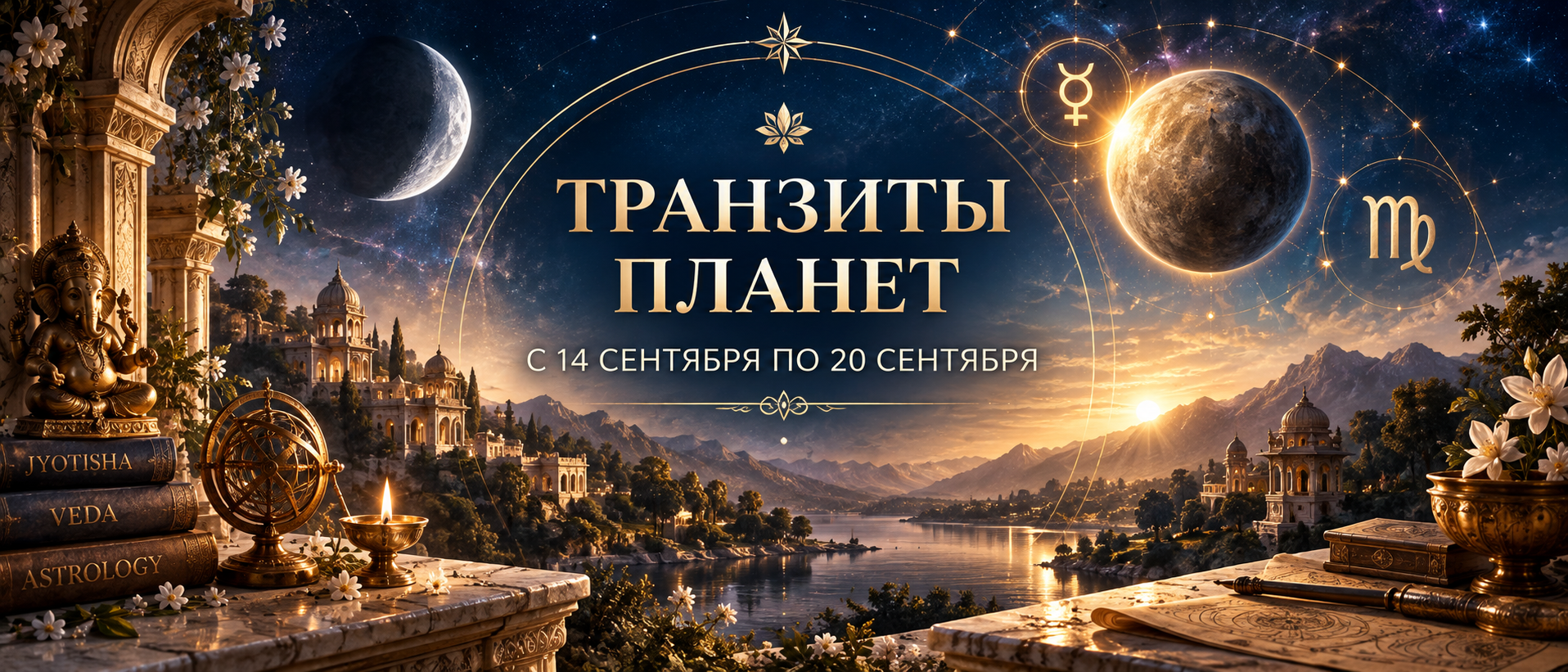 Транзиты планет с 14 по 20 сентября 2026 года: Солнце в Деве и Марс в Раке